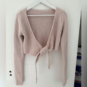SKIMS cozy knit wrap top